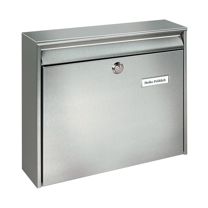 BURG WÄCHTER Briefkasten Borkum 3877 Ni Höhe 322 mm Breite 362 mm Tiefe 100 mm Edelstahl DIN C4