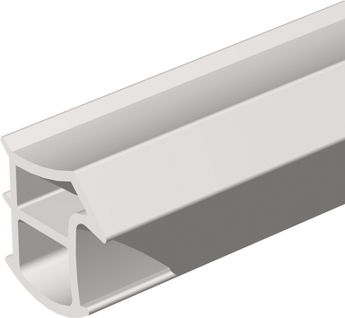 ELLEN Türanschlagdichtung K2154 DIY Länge 5 m zum Einstecken W-PVC blank grau