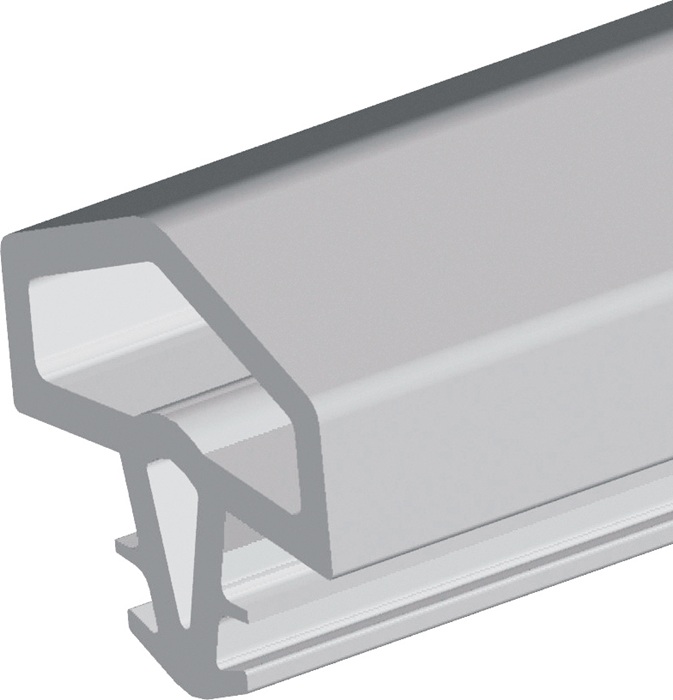 ELLEN Türanschlagdichtung 0680 DIY Länge 5 m zum Einfräsen PVC blank braun