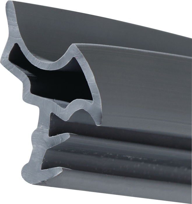 ELLEN Türanschlagdichtung K2378 DIY Länge 5 m zum Einstecken W-PVC blank grau