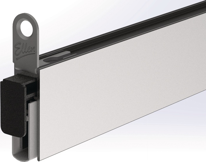 ELLEN Türdichtung Matic Soundproof Slim DIY 1 seitig Länge 958 mm Breite 10 mm Silikon blank silber