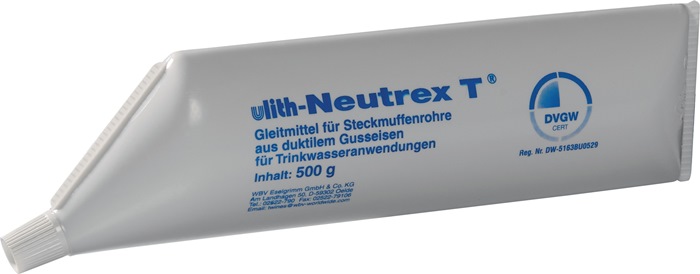 ULITH Gleitmittel NEUTREX T gräulich Einsatzgebiet für Gussrohre 500 ml