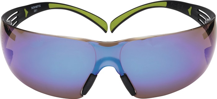 3M Schutzbrille SecureFit™ 400 EN 166, EN 170, EN 172 Bügel schwarz grün, Scheiben blau Polycarbonat