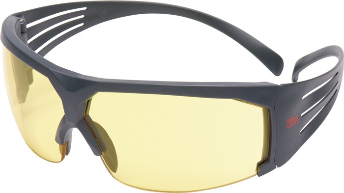 3M Schutzbrille SecureFit™ 600 EN 166, EN 170, EN 172 Bügel grau, Scheibe gelb Polycarbonat