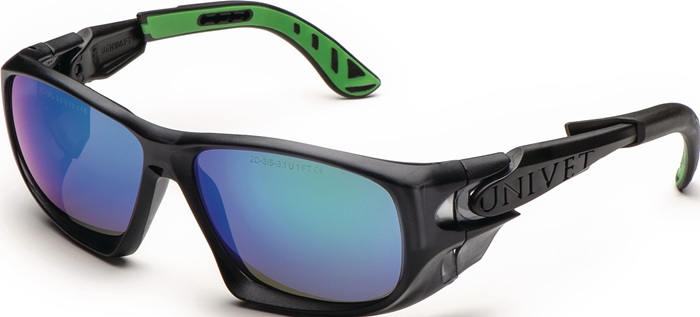 UNIVET Schutzbrille 5X9 Sport EN 166, EN 170, EN 172 Scheibe grün/blau