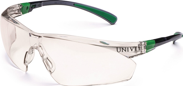 UNIVET Schutzbrille 506 UP EN 166, EN 170, EN 172 Bügel schwarz/grün, Scheibe In/out Polycarbonat