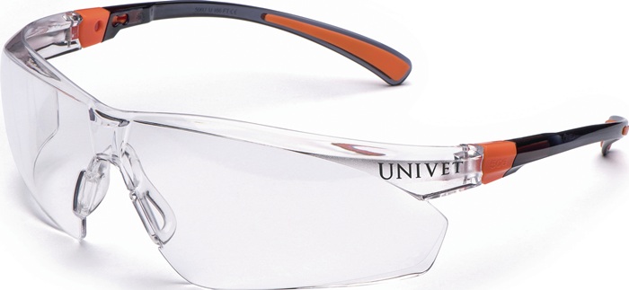UNIVET Schutzbrille 506 UP EN 166, EN 170 Bügel schwarz/orange Polycarbonat