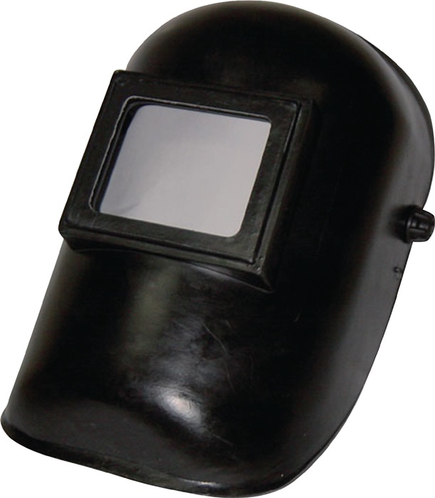 SCHMICO Schweißerkopfschutzhaube mit DIN-9-Glas und Vorsatzglas 90 x 110 mm Kunststoff