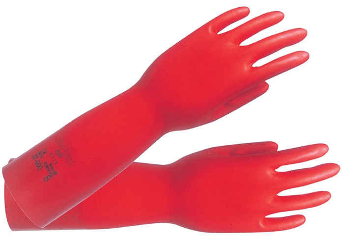 Ansell Chemikalienhandschuhe AlphaTec Sol-Vex 37-900 Größe 9 rot EN 388, EN 374, ISO 9001 PSA-Kategorie III