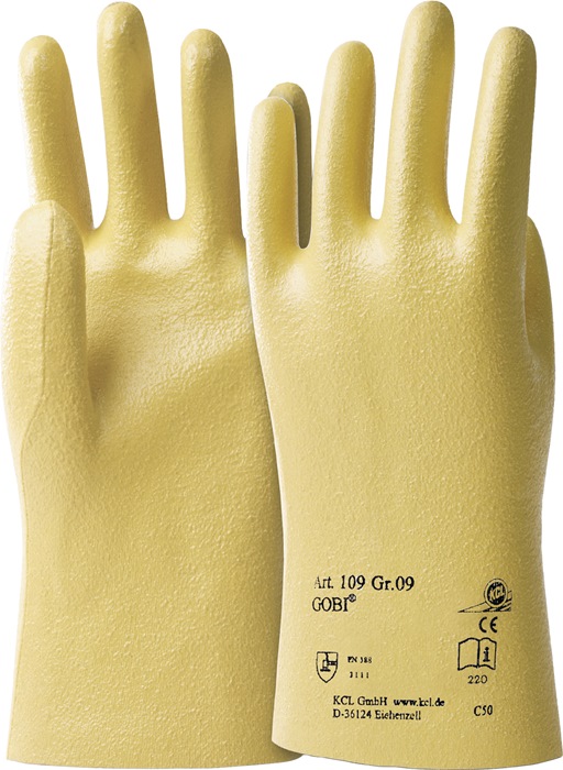 Honeywell Handschuhe Gobi 109 Größe 8 gelb BW-Trikot mit Nitril EN 388 PSA-Kategorie II