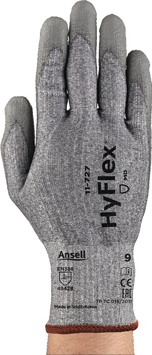 Ansell Schnittschutzhandschuhe HyFlex® 11-727 Größe 11 grau EN 388 PSA-Kategorie II