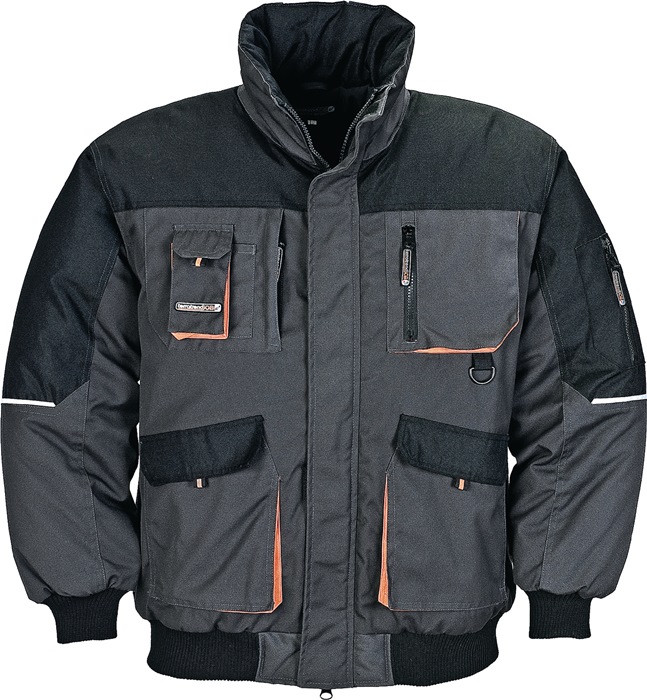 TERRATREND Pilotenjacke Größe XXL dunkelgrau/schwarz/orange
