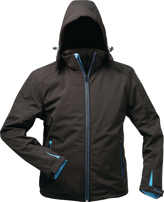 elysee Wintersoftshelljacke Uranos Größe S schwarz/blau