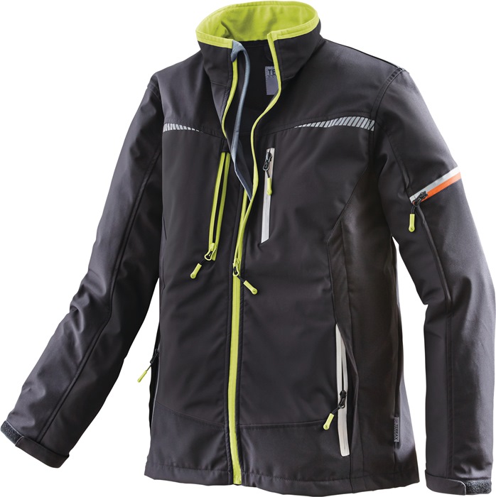 TERRAX Softshelljacke Workwear Größe L schwarz/limette