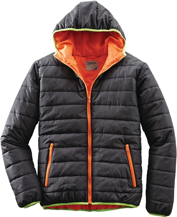 TERRAX Herren Steppjacke Workwear Größe M schwarz/limette