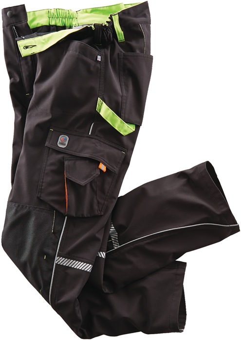 TERRAX Softshellhose Workwear Größe 48 schwarz/limette