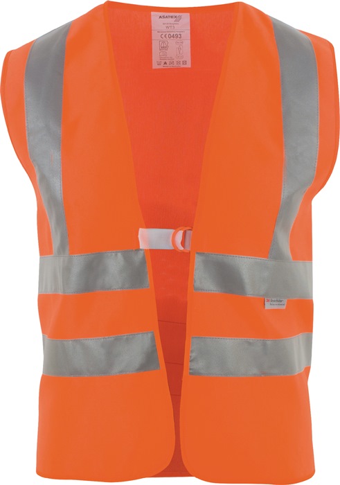 ASATEX Warnweste Größe universal orange mit Schulterreflexstreifen EN 20471 Kl. 2