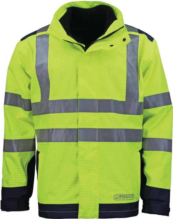 ASATEX Wetter-, Flamm- und Warnschutzjacke Größe XXL gelb/blau