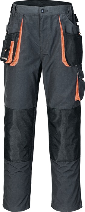 TERRATREND Herrenhose Größe 56 dunkelgrau/schwarz/orange