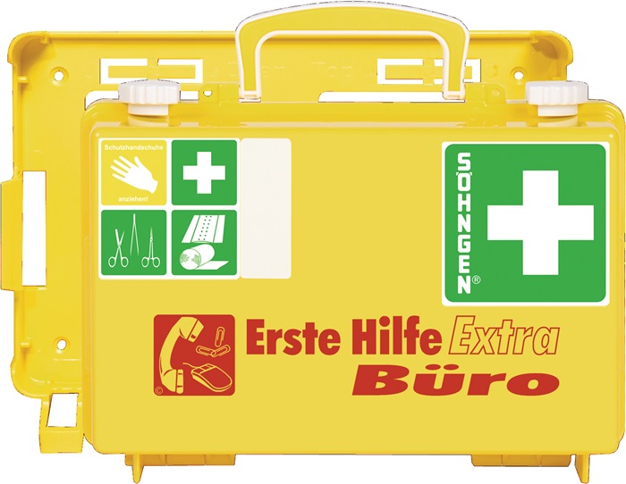 SÖHNGEN Erste Hilfe Koffer Extra Büro B260xH170xT110ca.mm leuchtgelb