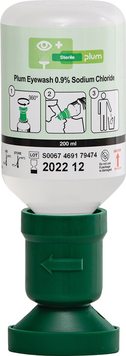 plum Augenspülflasche 200 ml 3 Jahre (ungeöffnete Flasche) DIN EN15154-4