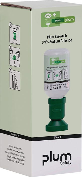 plum Augenspülflasche 200 ml 3 Jahre (ungeöffnete Flasche) DIN EN15154-4
