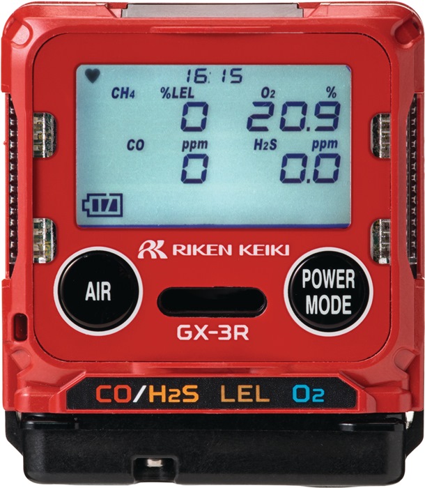 RIKEN KEIKI Gaswarngerät GX-3R 4-Gas Messgerät