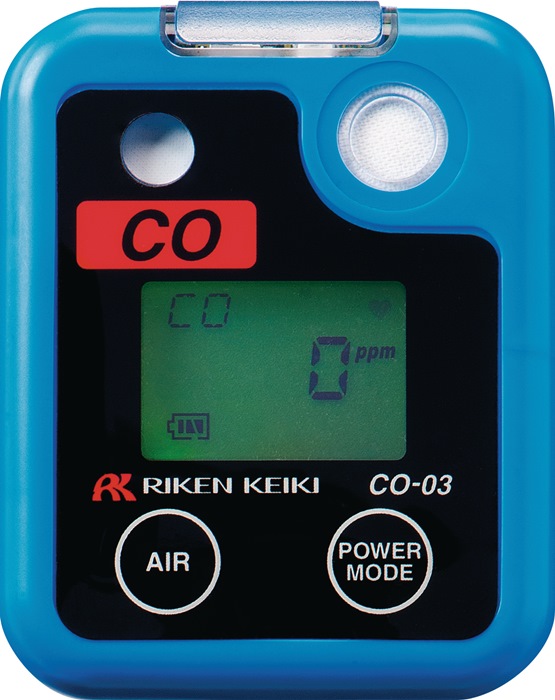 RIKEN KEIKI Gaswarngerät CO-03 Eingasmessgerät Kohlenmonoxid Messbereich 0 - 500 ppm