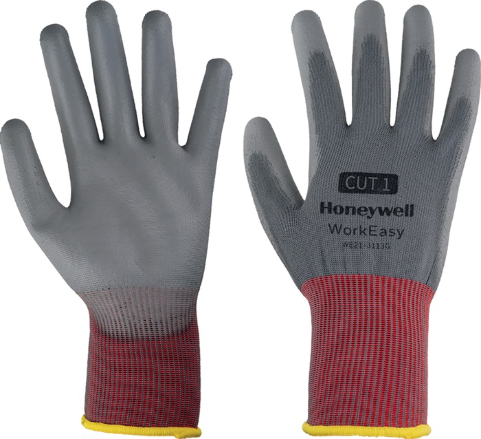 Honeywell Handschuhe Workeasy 13G GY PU 1 Größe 9 grau/rot EN 388 PSA-Kategorie II