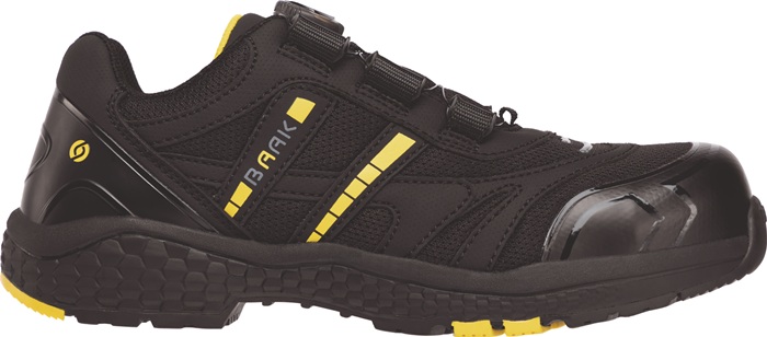 BAAK Sicherheitshalbschuh Admiral John Größe 43 W. 11 schwarz/gelb Schuhweite 11 S1PS FO HRO LG SC SR ESD Mikrofaser
