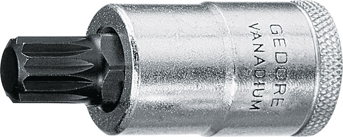 GEDORE Steckschlüsseleinsatz INX 19 1/2 ″ Innen-Vielzahn M14 Länge 57 mm