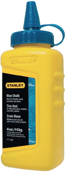 STANLEY Schlagschnurkreide 115 g blau Kunststoffflasche