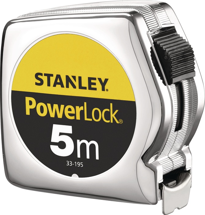 STANLEY Taschenrollbandmaß PowerLock® Länge 5 m Breite 25 mm mm/cm EG II Kunststoff Automatic