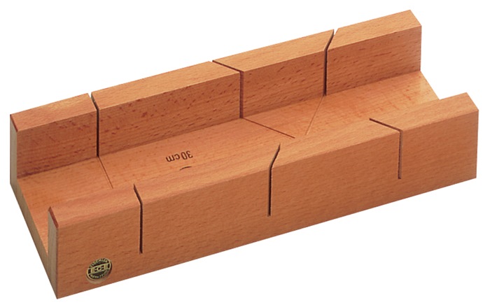 E.C.E Gehrungsschneidlade L300xB62xH37mm Rotbuchenholz lackiert