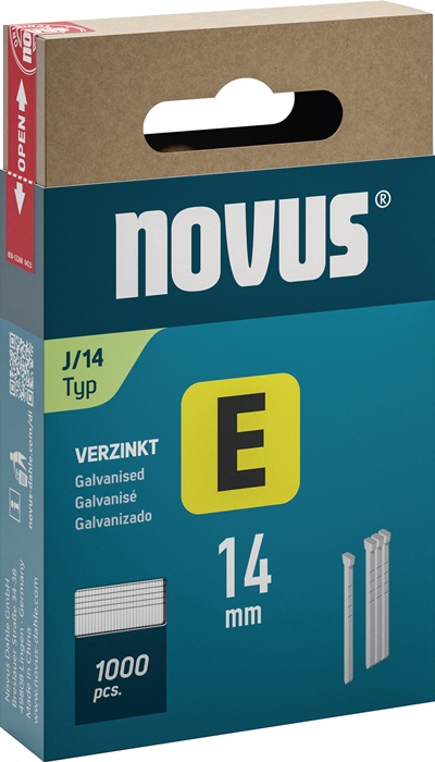 NOVUS Nägel E Typ J Länge 14 mm Drahtbreite 1,2 mm mit Kopf