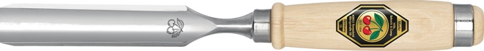 KIRSCHEN Hohlbeitel Schneidenbreite 6 mm mit 2 Stahlzwingen Weißbuchenheft Ulmer Form