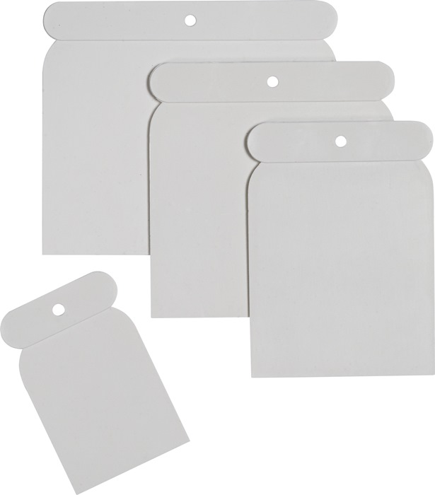 Quality Brand Japanspachtelsatz 4-teilig Kunststoff je 1 Spachtel 50/80/100/120 mm Breite im Klarsichtbeutel