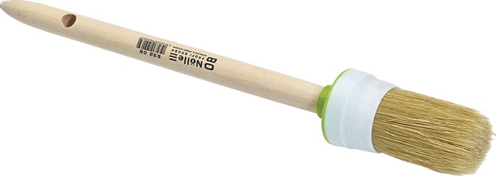 Nölle PROFI BRUSH Ringpinsel Größe 12 Borstenlänge 50 mm 60 mm helle Mischborste roher Holzstiel