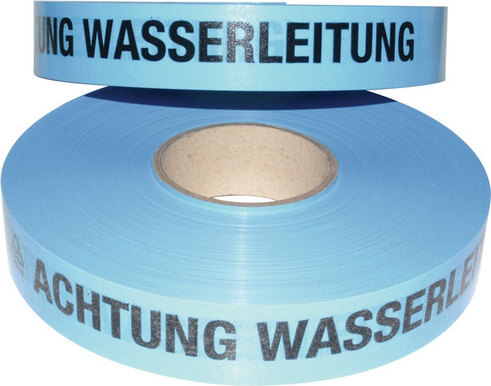 multicoll Trassenwarnband Aufdruck Achtung Wasserleitung Breite 40 mm Länge 250 m blau
