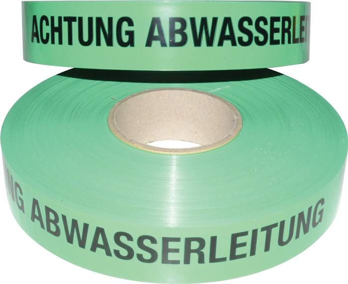 multicoll Trassenwarnband Aufdruck Achtung Abwasserleitung Breite 40 mm Länge 250 m grün