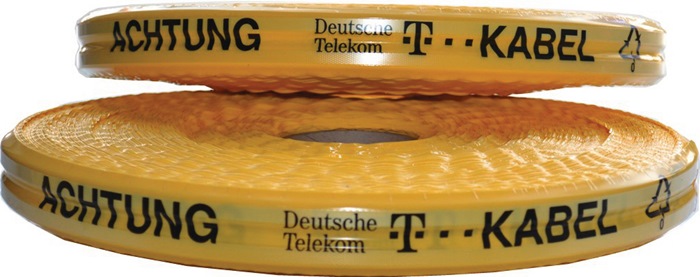 multicoll Trassenwarnband Aufdruck Achtung D. Telekom Kabel Breite 50 mm Länge 250 m gelb