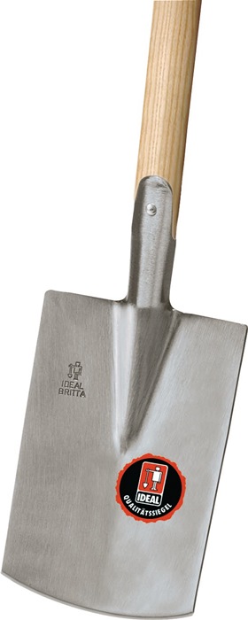 IDEAL Damenspaten BRITTA 250 x 165 / 160 mm Größe 0 850 mm Stahl mit Eschen-T-Stiel