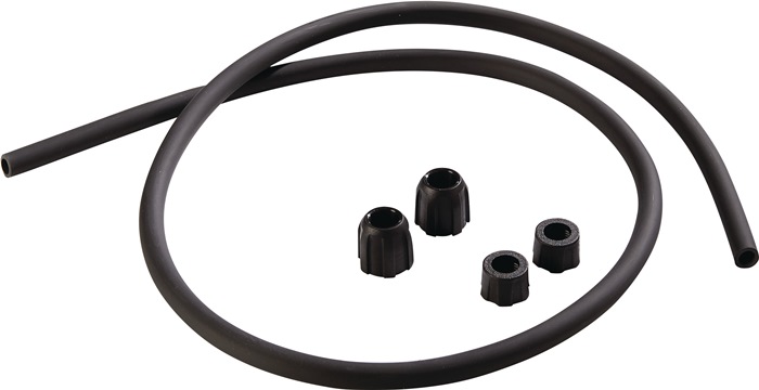 MESTO Ersatzschlauch D 8, PVC mit 2 Überwurfmuttern Länge 1,3 m schwarz
