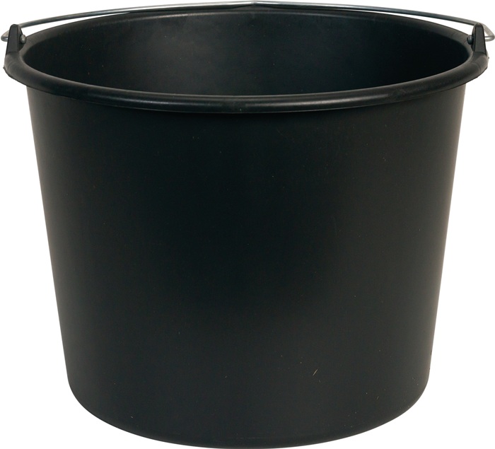BERDAL Baueimer GRIPLINE D 12 l schwarz Kunststoff