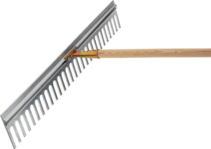 Flora Alu-Rechen Arbeitsbreite 750 mm Zinkenlänge 80 mm 28 Zinken verzinkte Stieldülle, ohne Stiel