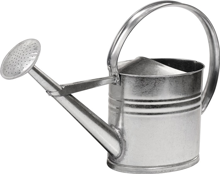Quality Brand Gießkanne 10 l silber Metall verzinkt