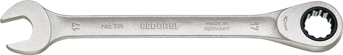 GEDORE Maulringratschenschlüssel 7 R Schlüsselweite 14 mm Länge 190 mm gerade