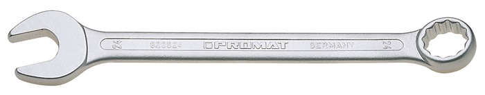 PROMAT Ringmaulschlüssel SW 24 mm Länge 338 mm Form A extra lang CV-Stahl