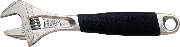 BAHCO Rollgabelschlüssel 9071C max. 27 mm Länge 208 mm mit Einstellskala, Kunststoffgriff