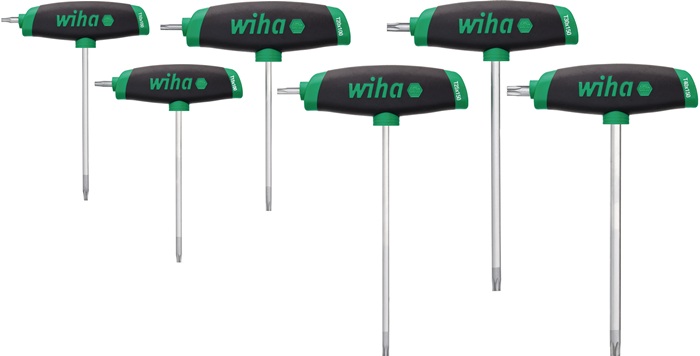 WIHA Schraubendrehersatz mit Quergriffen 364DSK T10-T30 TORX® mit Seitenabtrieb 6-teilig